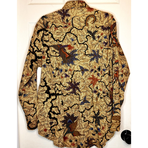 PAULL ROPP Men's Sz M Heavy Beaded Cotton button down Long Sleeve Shirt Vintage - Picture 3 of 16